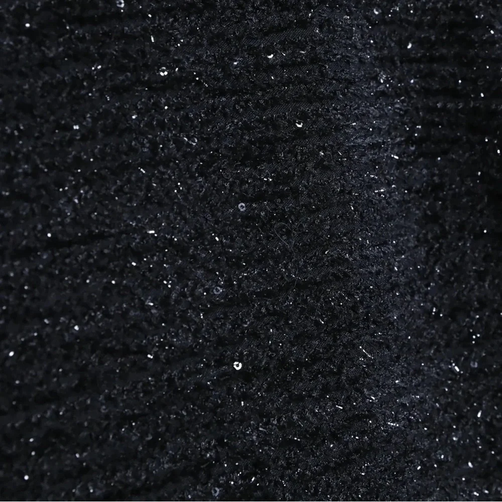 NWOT Anthropologie Deletta black tweed top feathers trim XS cocktail new party - Picture 6 of 8